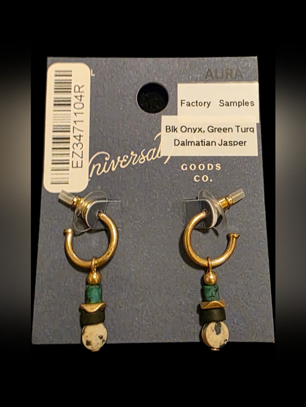 Hoop Earrings w/Semi Precious Stones
